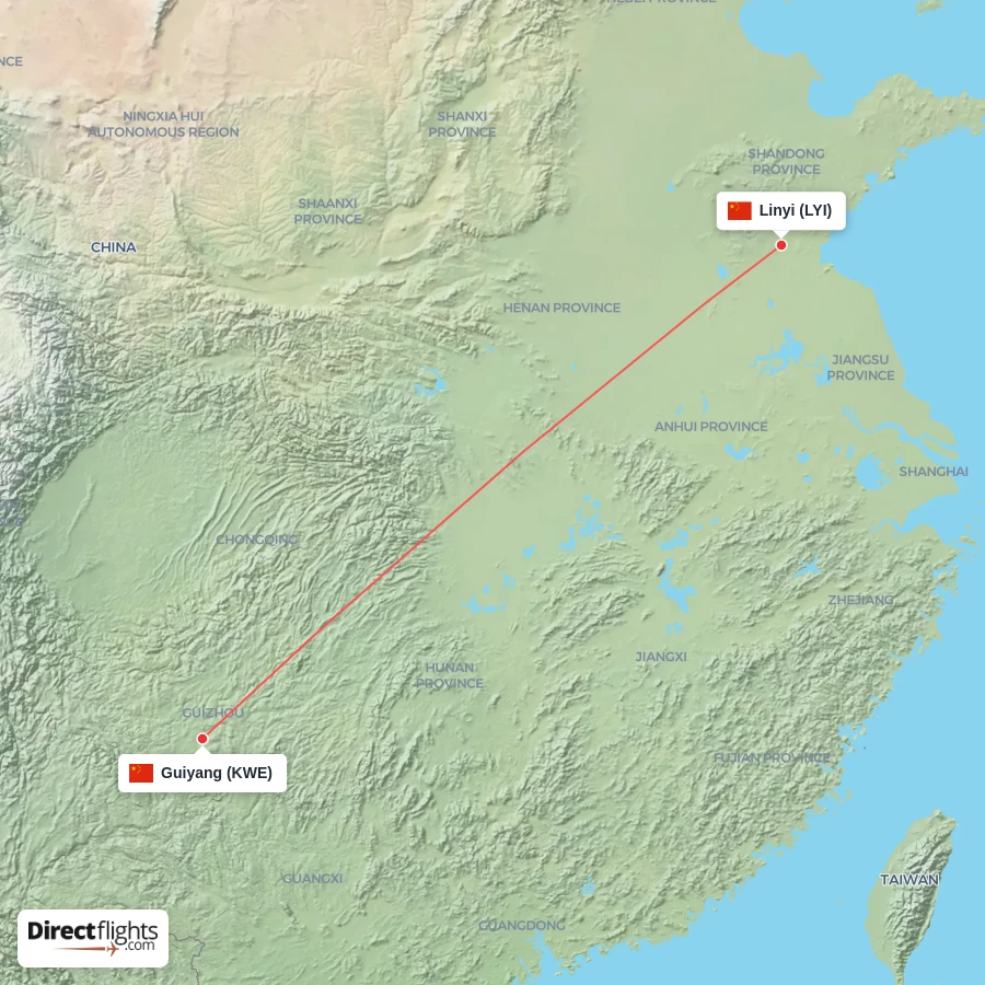 KWE - LYI route map