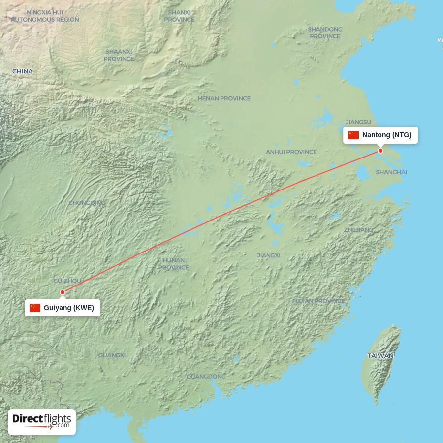 KWE - NTG route map
