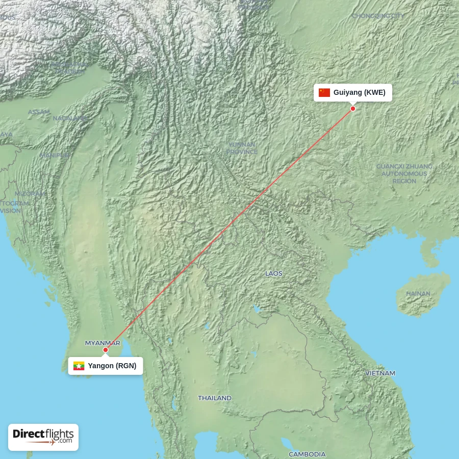 KWE - RGN route map