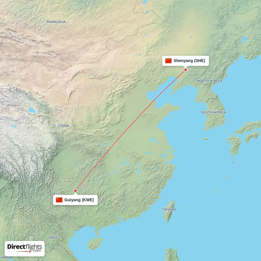 KWE - SHE route map