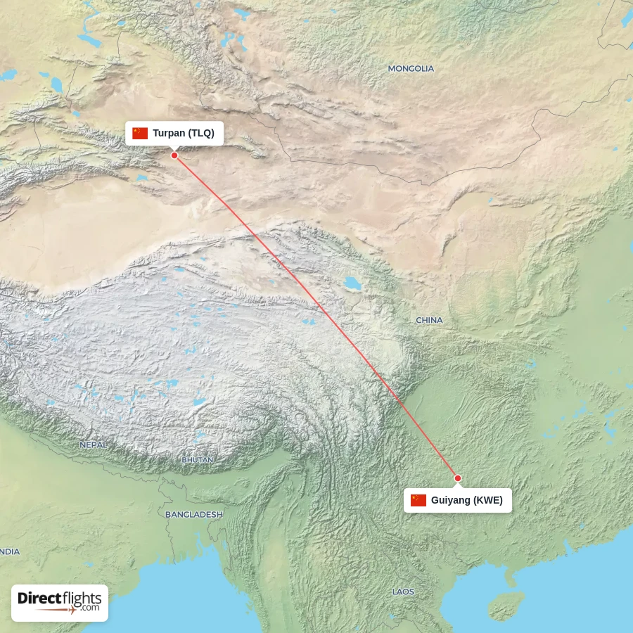 KWE - TLQ route map