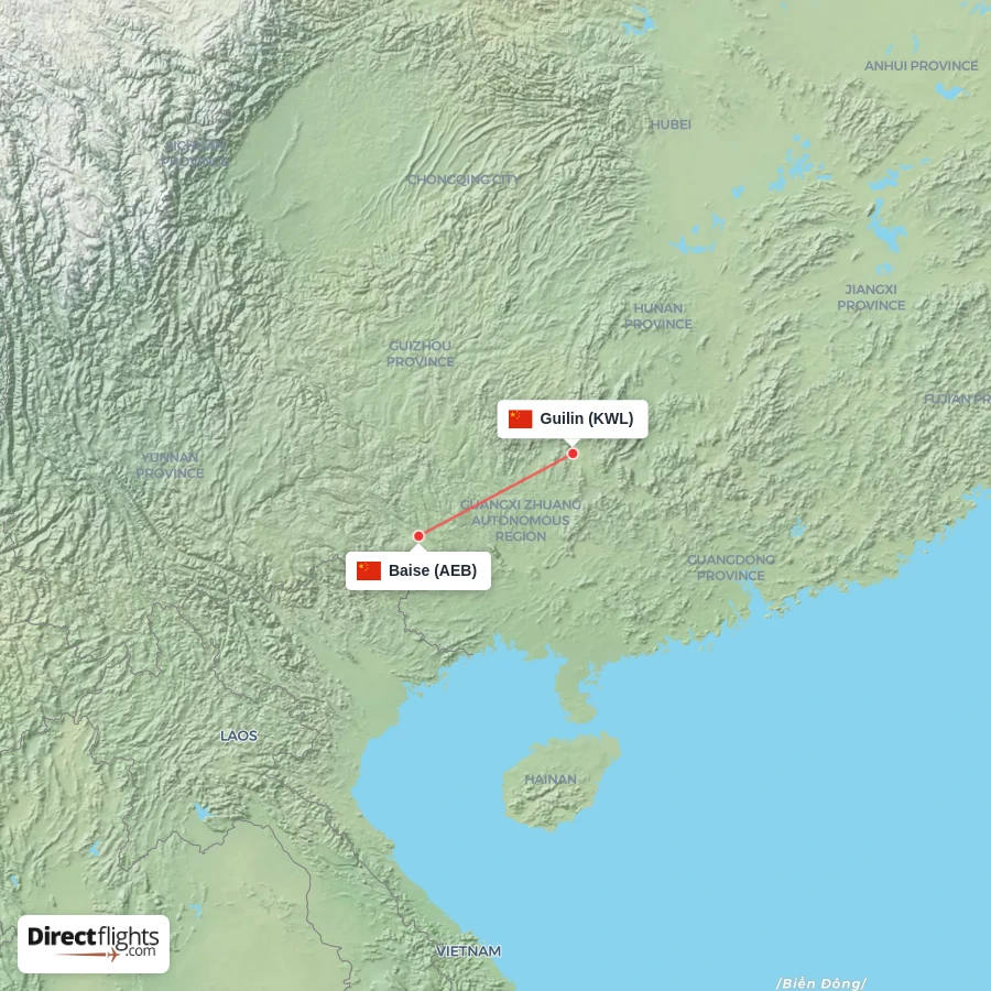 KWL - AEB route map