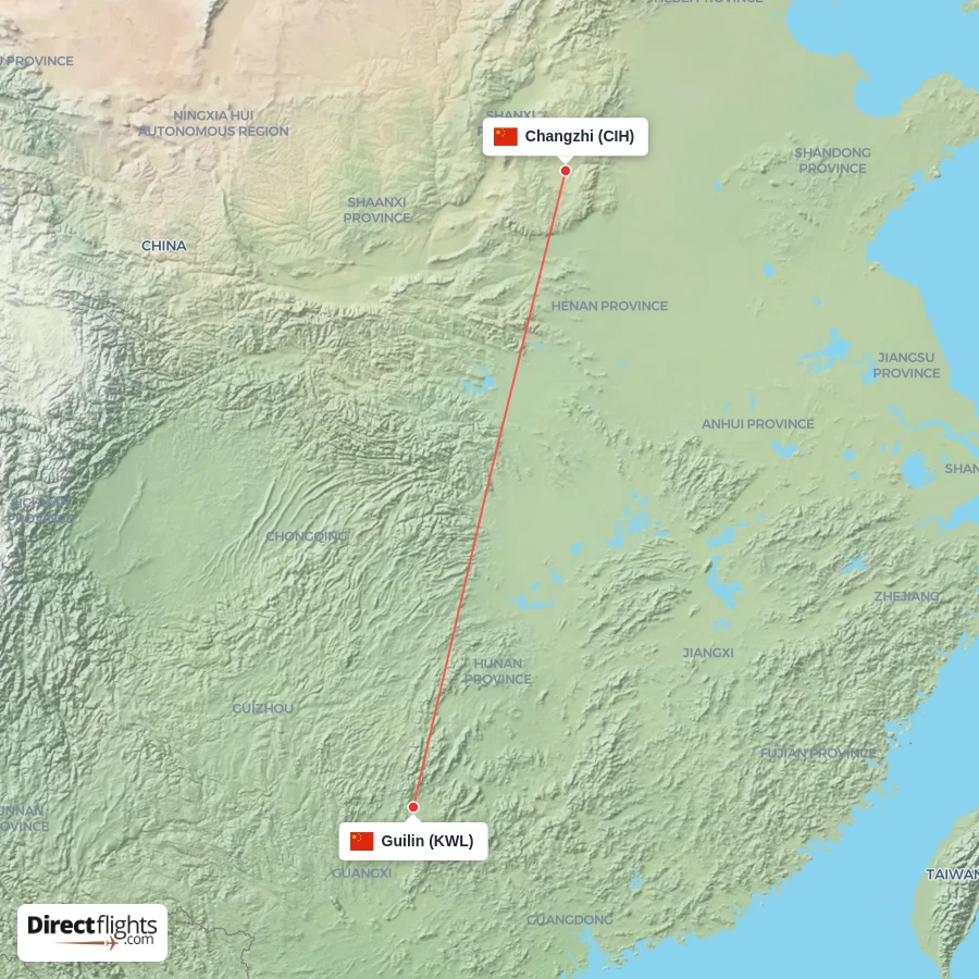 KWL - CIH route map