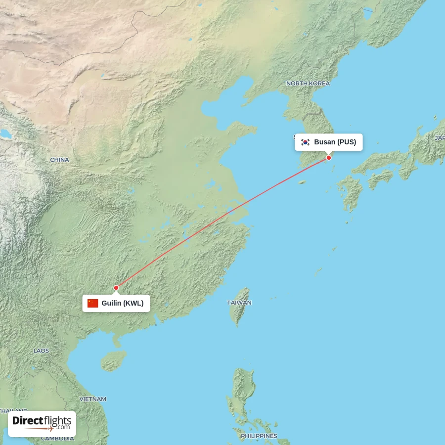 KWL - PUS route map