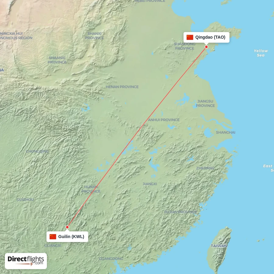 KWL - TAO route map