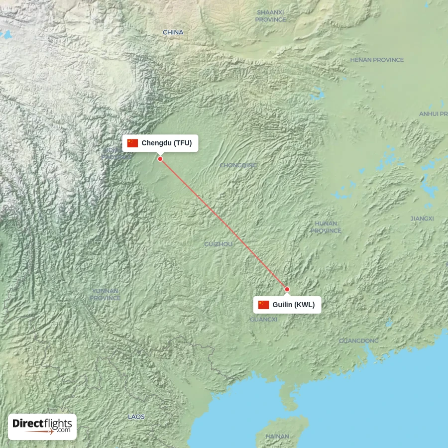 KWL - TFU route map