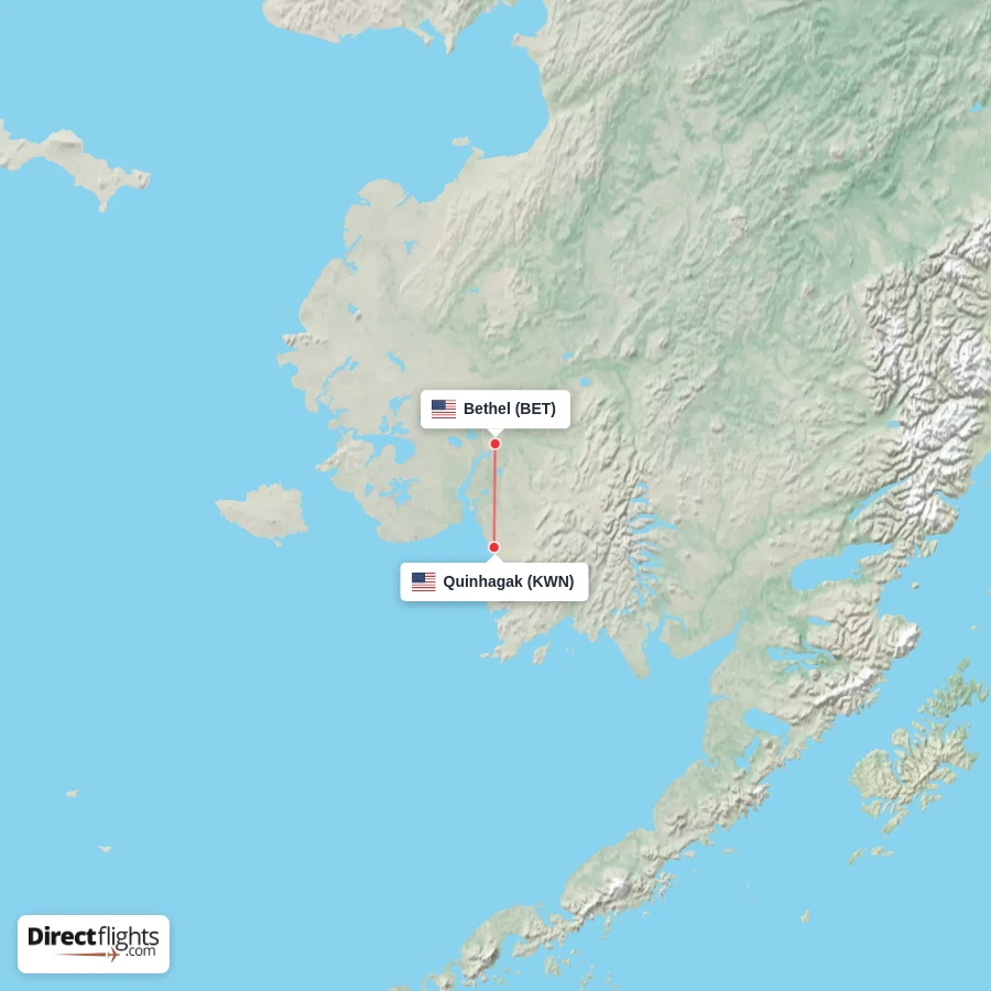 KWN - BET route map