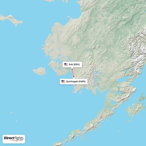 Quinhagak - Eek direct flight map