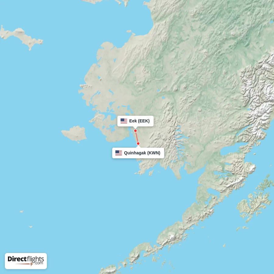 KWN - EEK route map