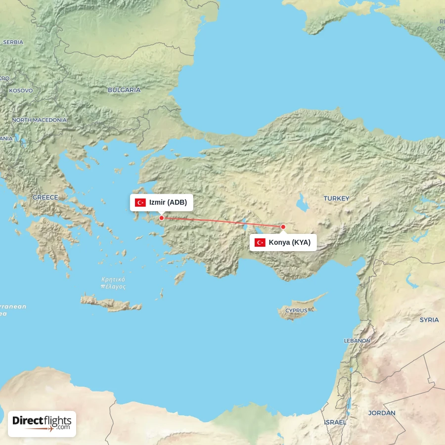 KYA - ADB route map
