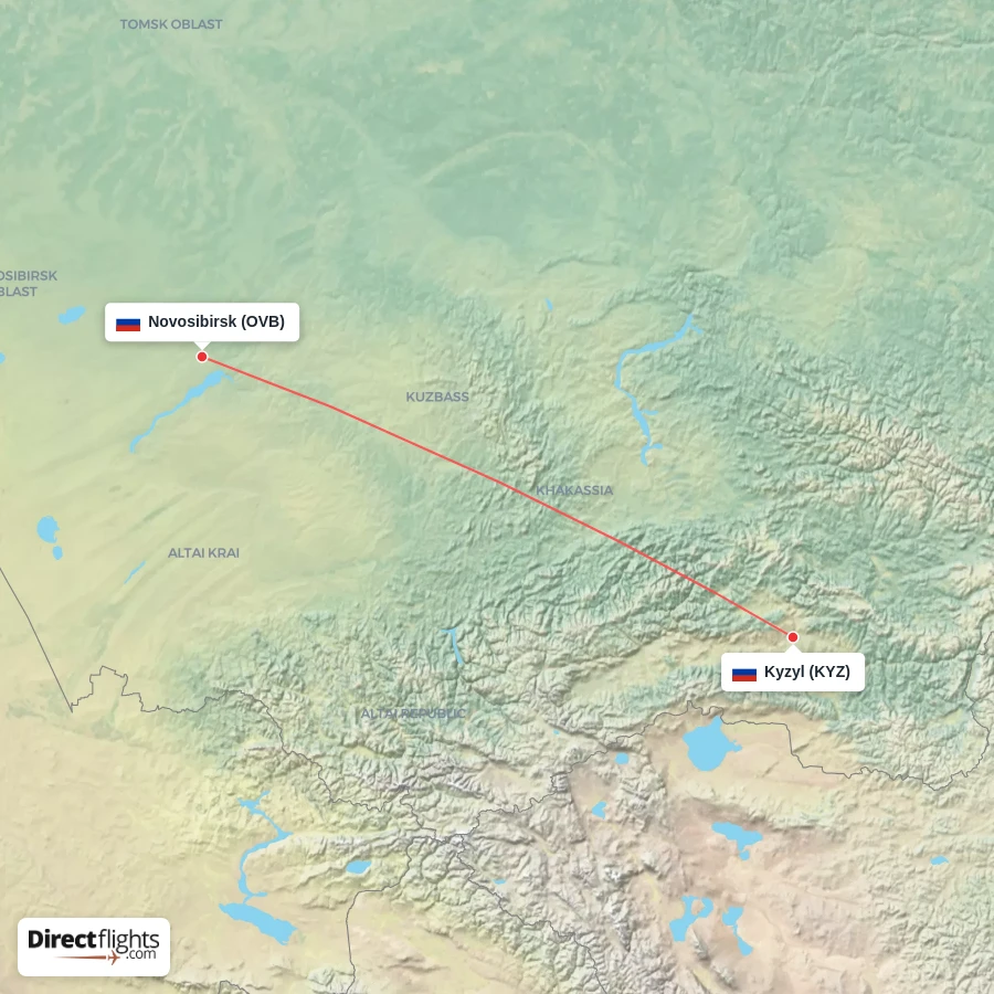 KYZ - OVB route map