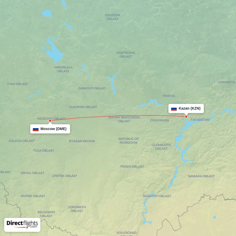KZN - DME route map