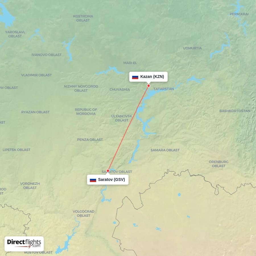 KZN - GSV route map