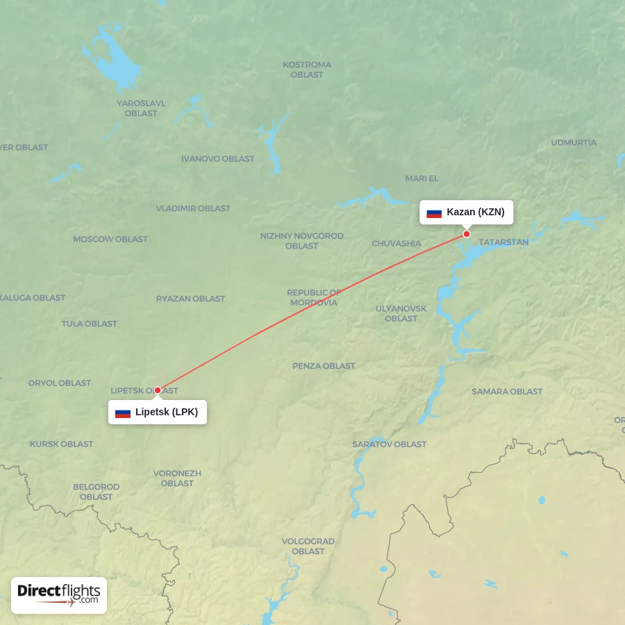 KZN - LPK route map