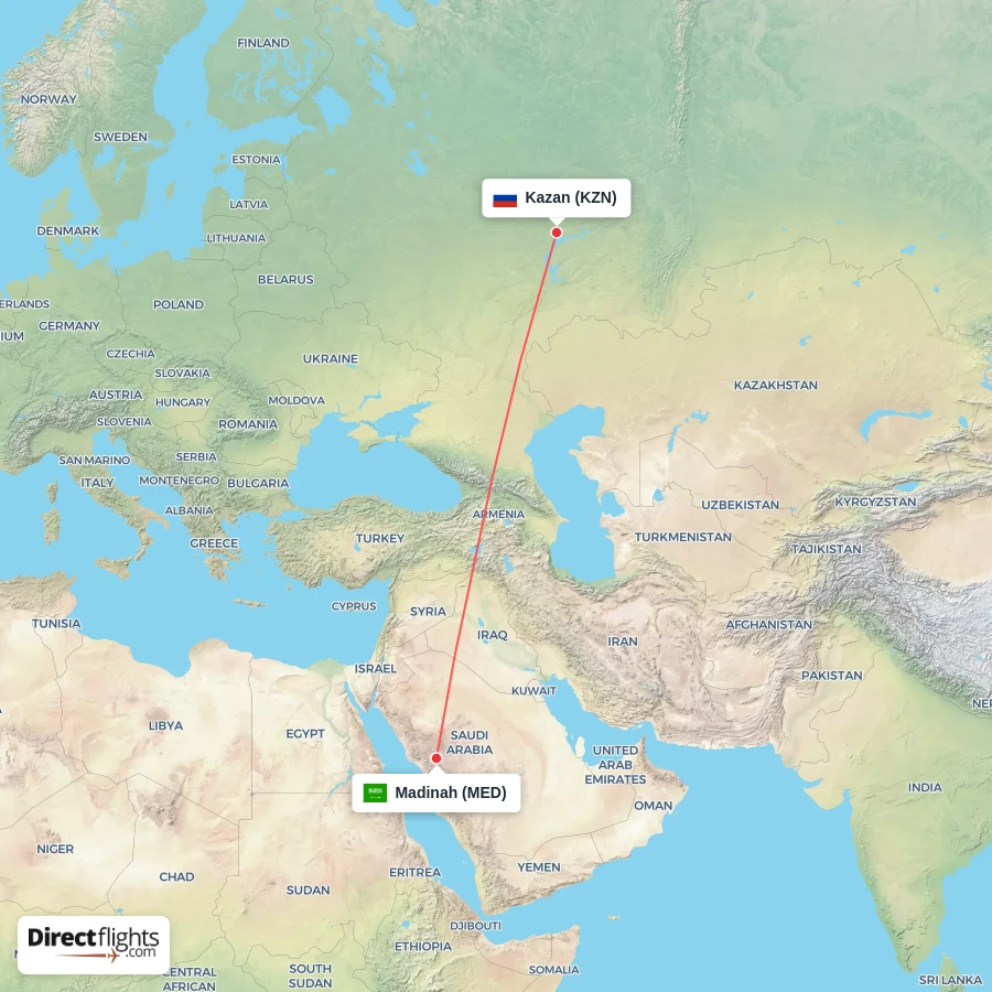 KZN - MED route map