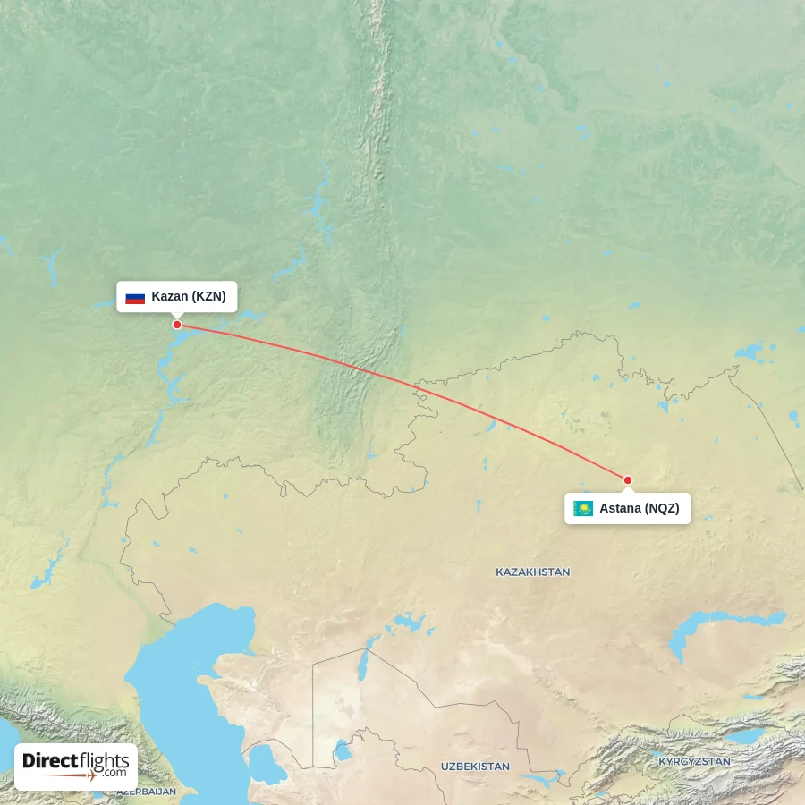 KZN - NQZ route map