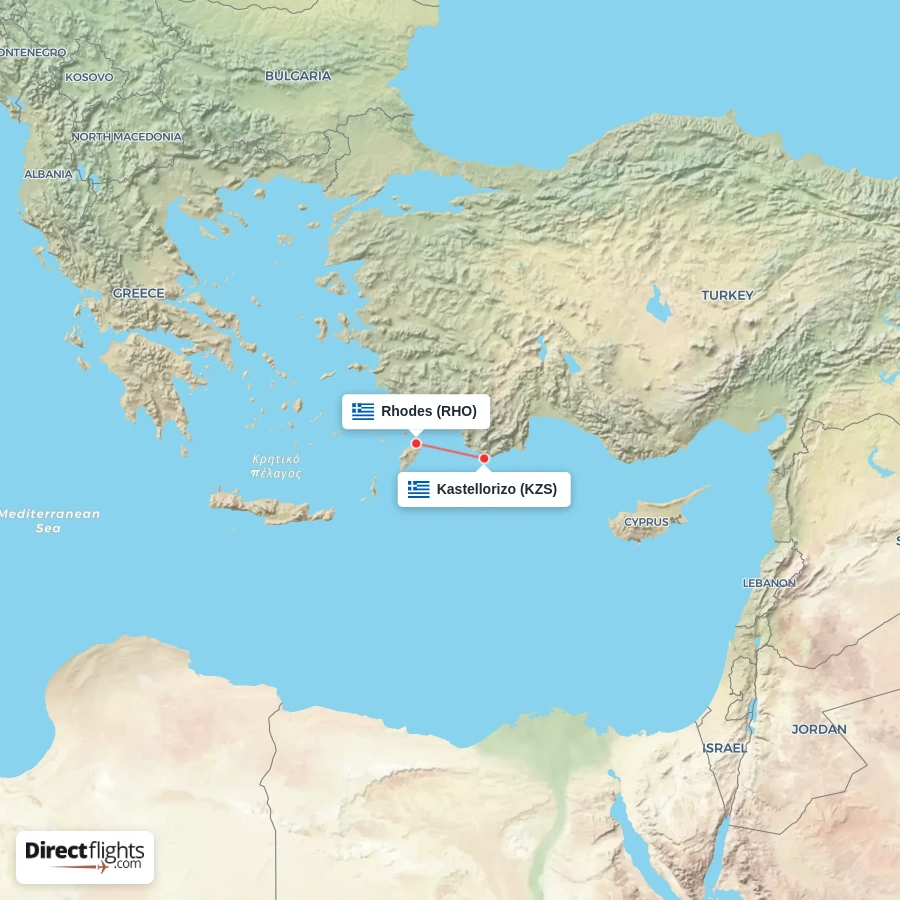 KZS - RHO route map