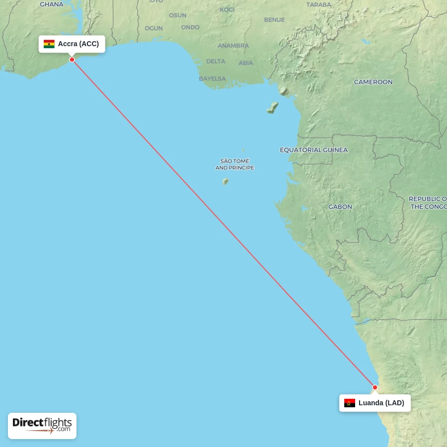 LAD - ACC route map