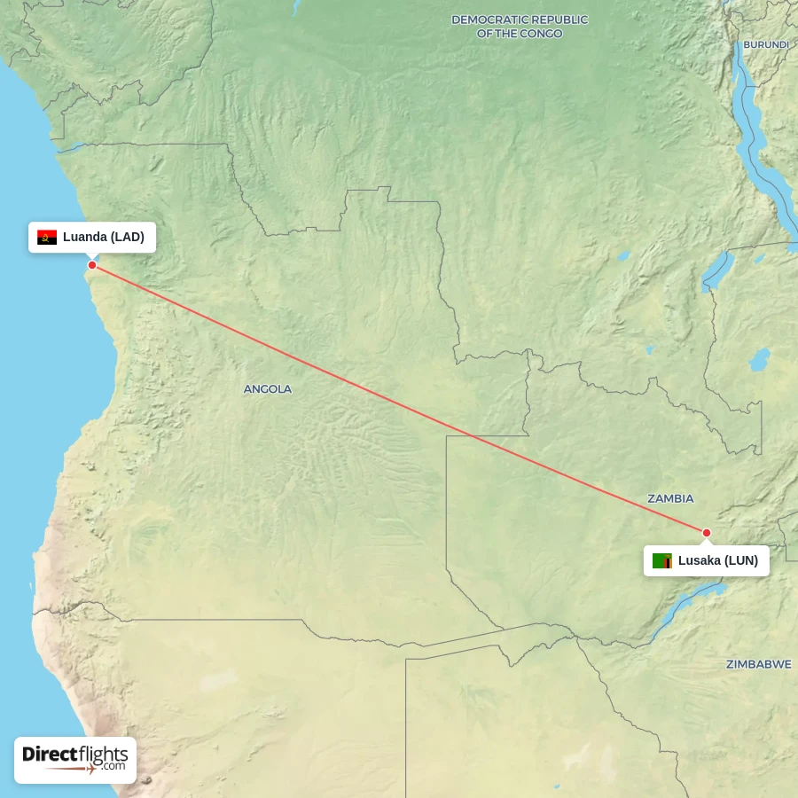 LAD - LUN route map