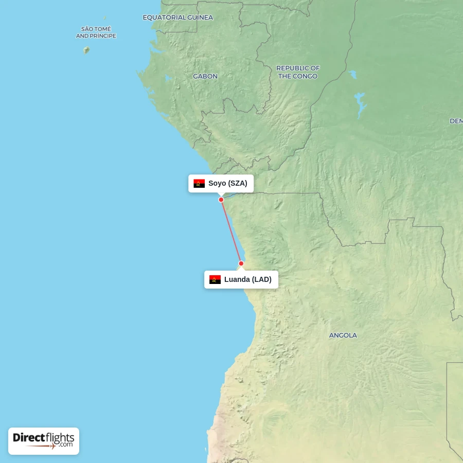 LAD - SZA route map