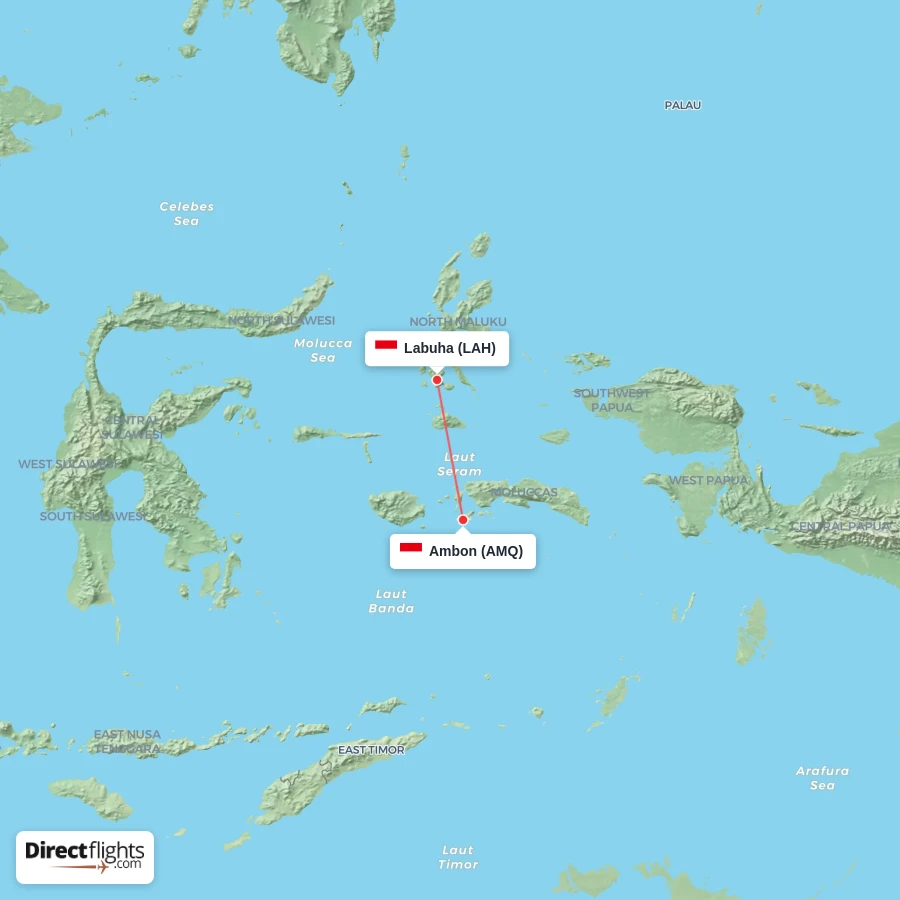 LAH - AMQ route map