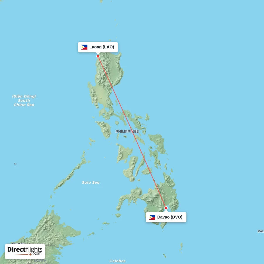 LAO - DVO route map