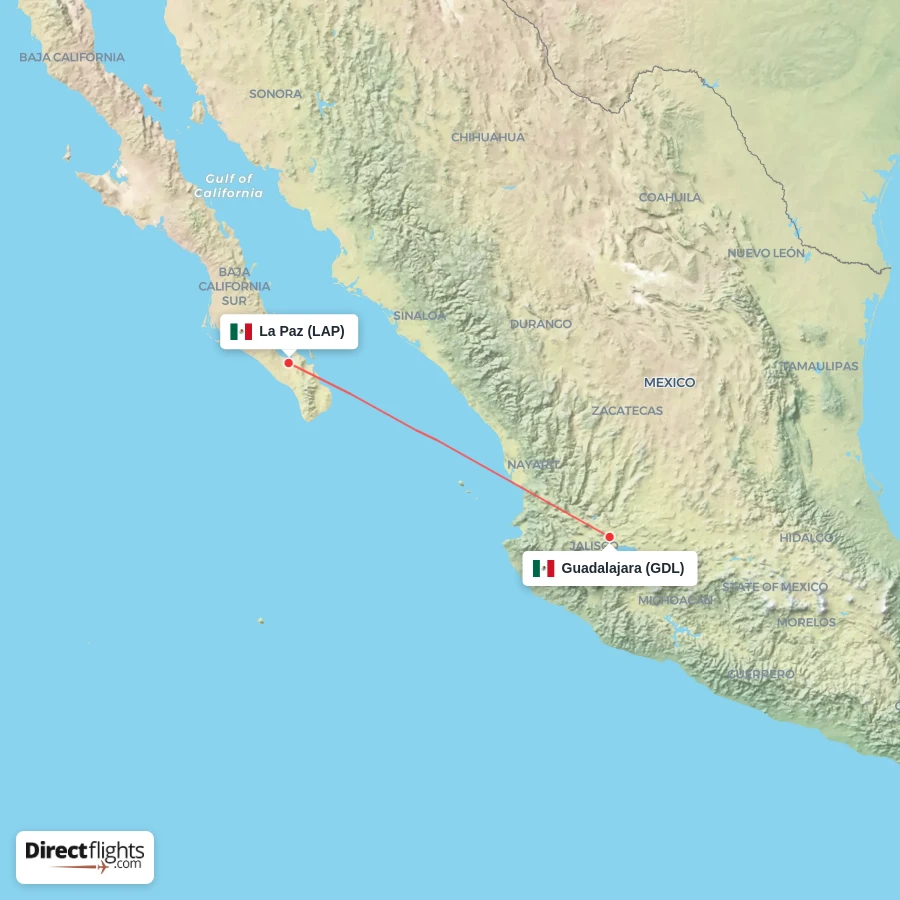 LAP - GDL route map