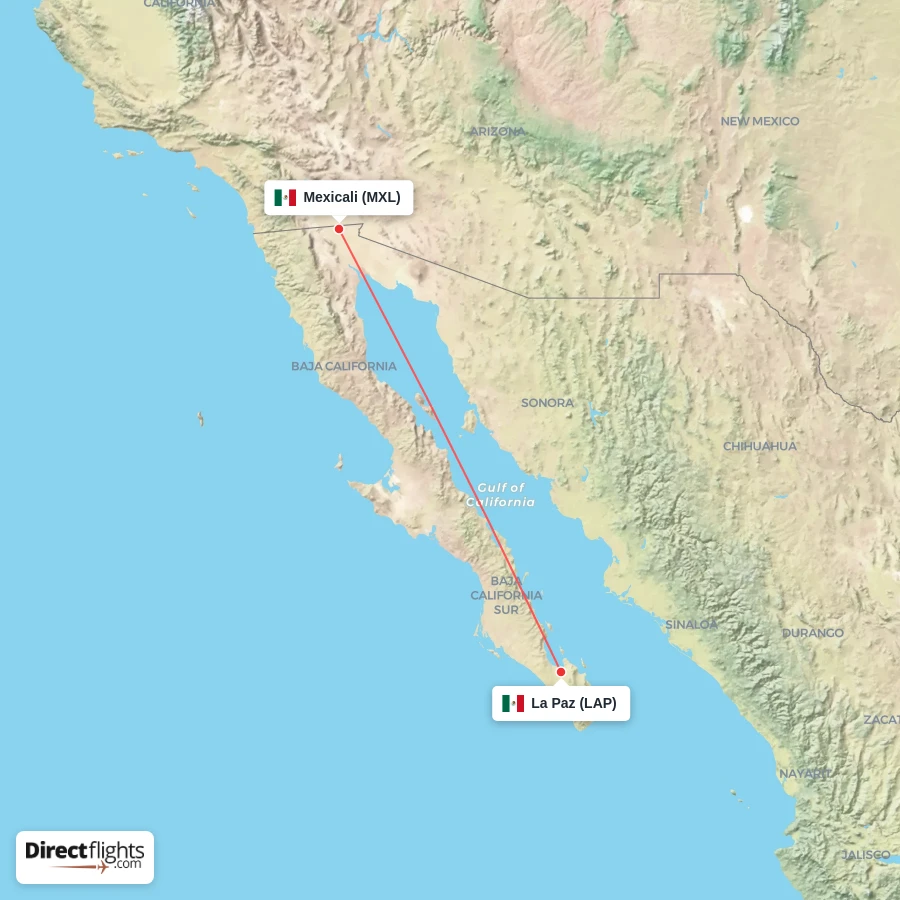 LAP - MXL route map