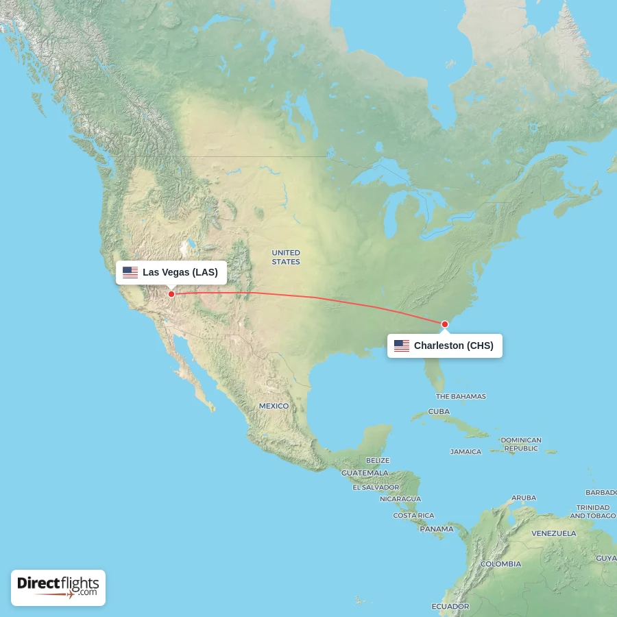 LAS - CHS route map