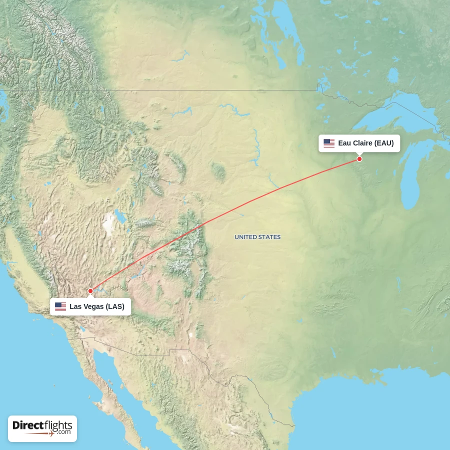 LAS - EAU route map