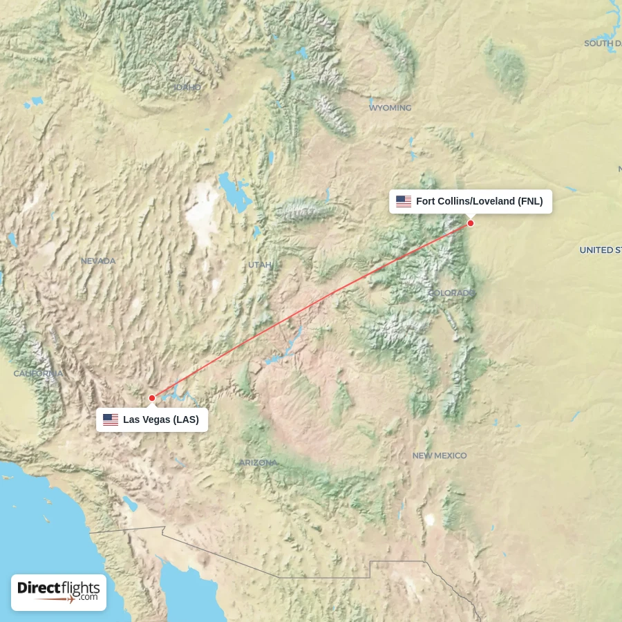 LAS - FNL route map