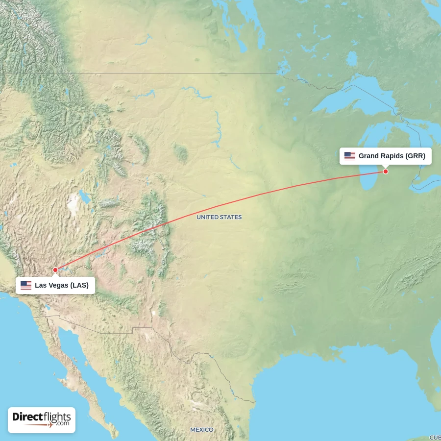 LAS - GRR route map