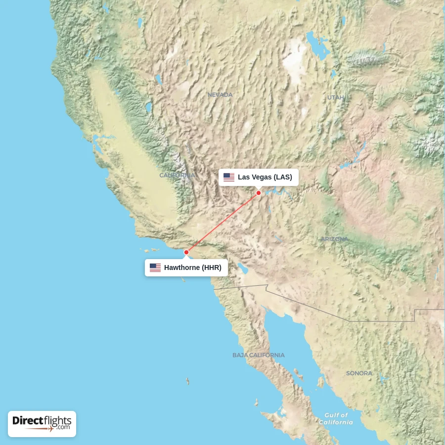 LAS - HHR route map