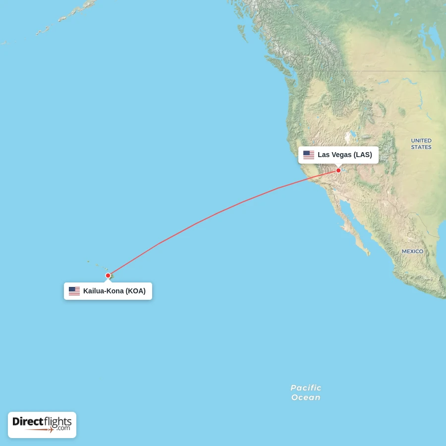LAS - KOA route map