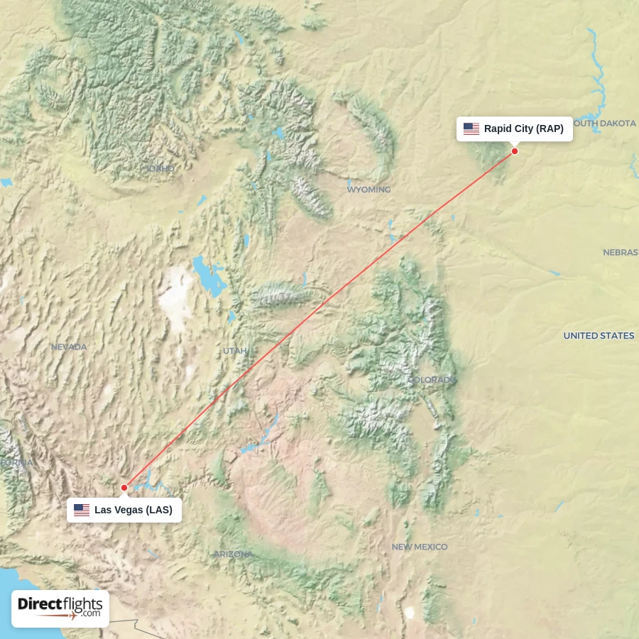 LAS - RAP route map