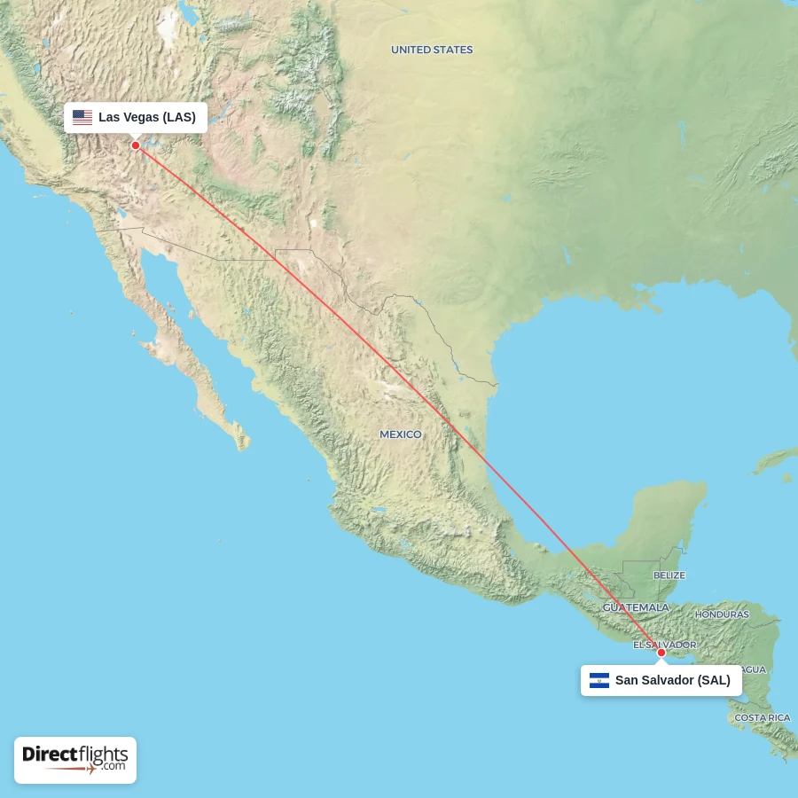 LAS - SAL route map