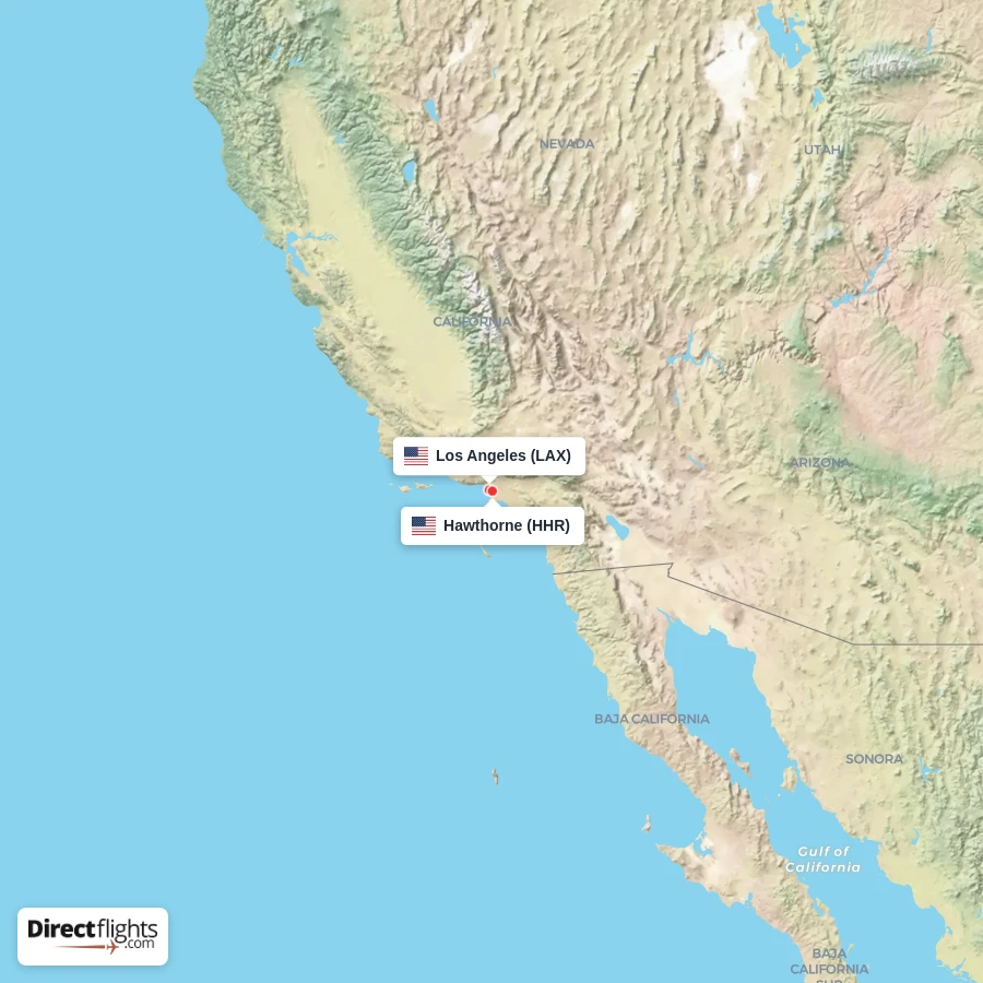 LAX - HHR route map
