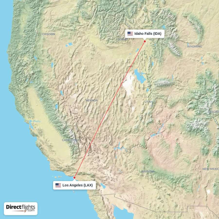 LAX - IDA route map