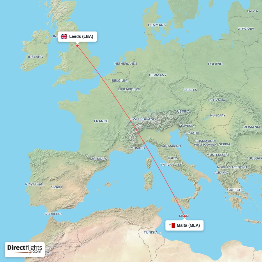 LBA - MLA route map