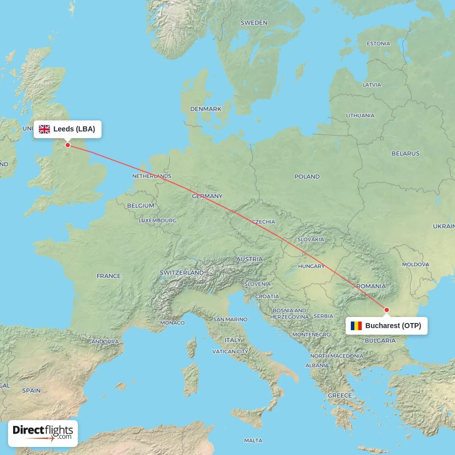 LBA - OTP route map
