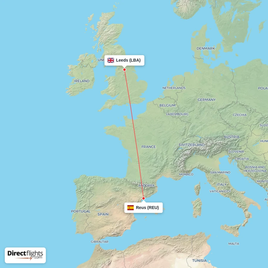 LBA - REU route map