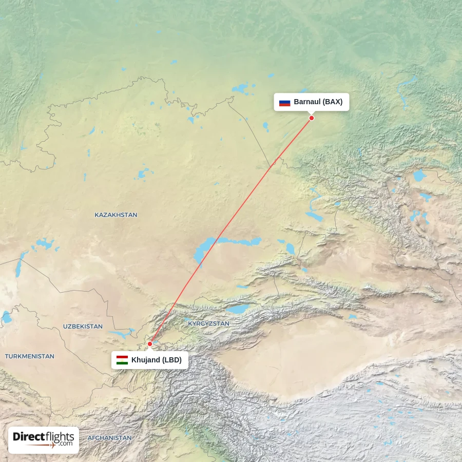 LBD - BAX route map