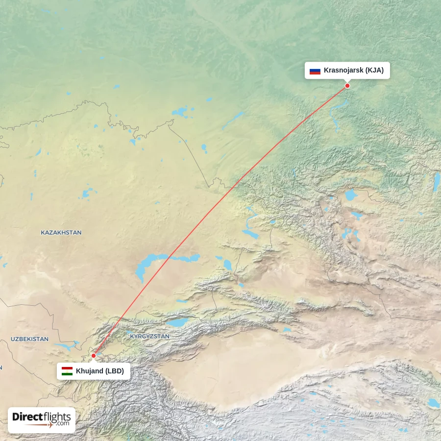 LBD - KJA route map