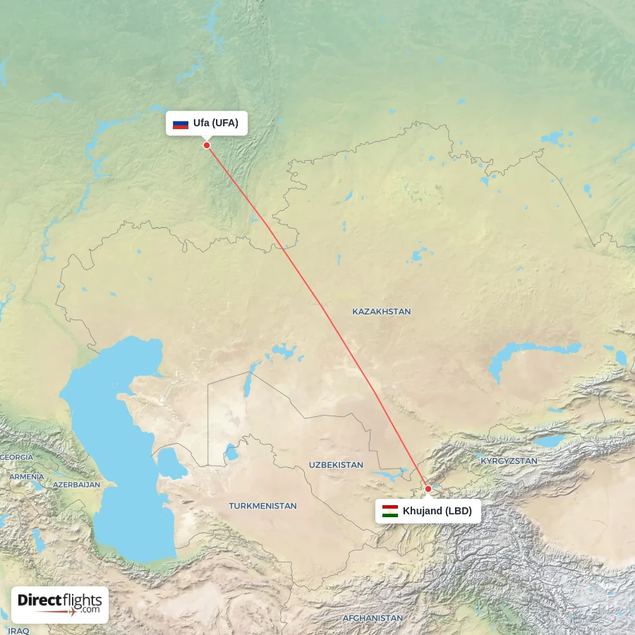 LBD - UFA route map