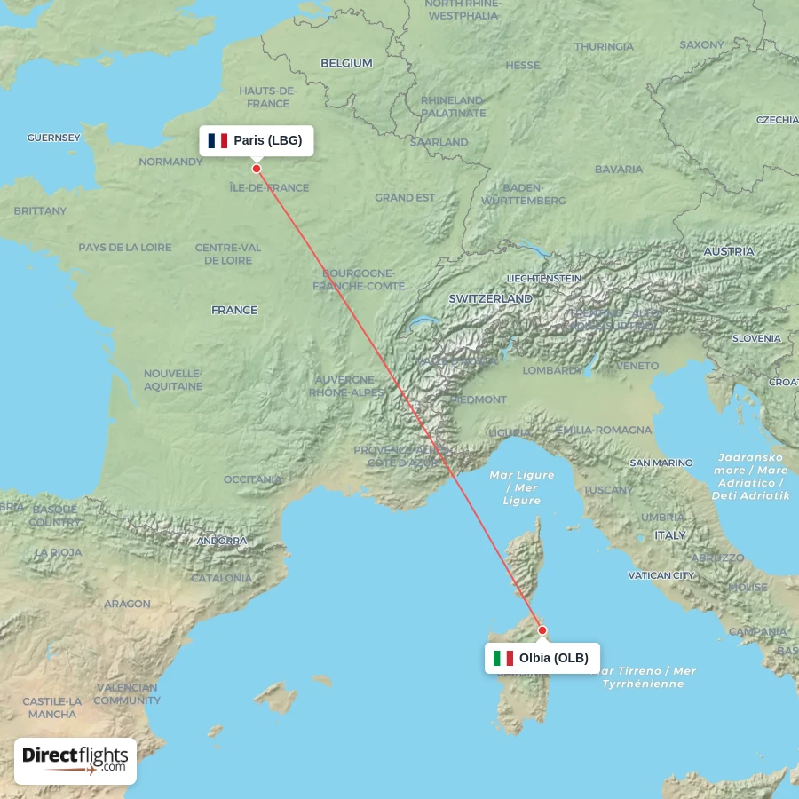 LBG - OLB route map