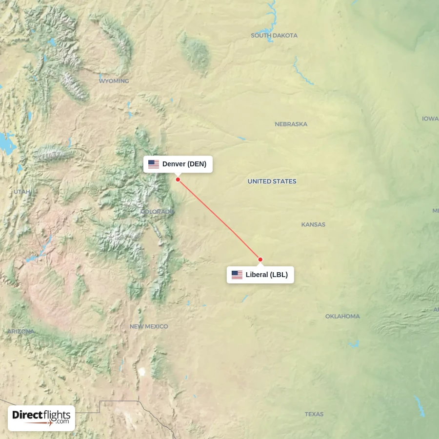 LBL - DEN route map
