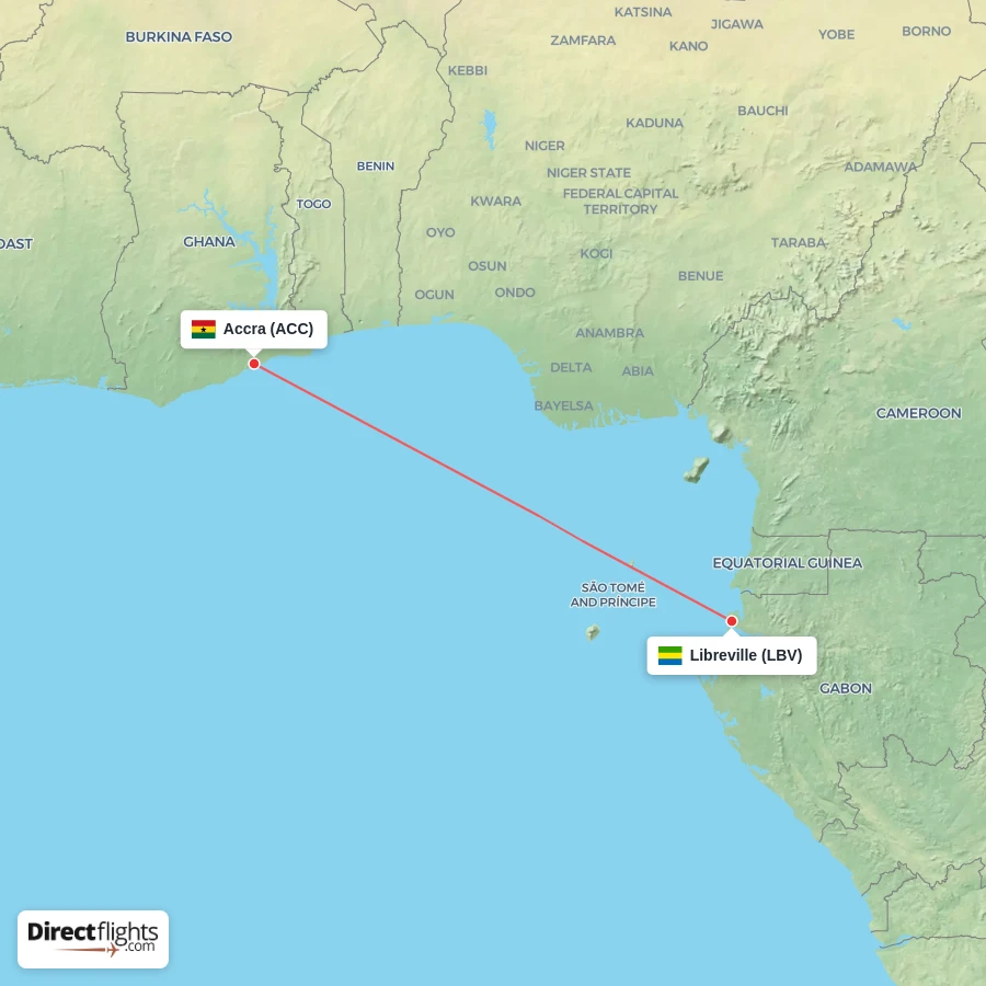 LBV - ACC route map