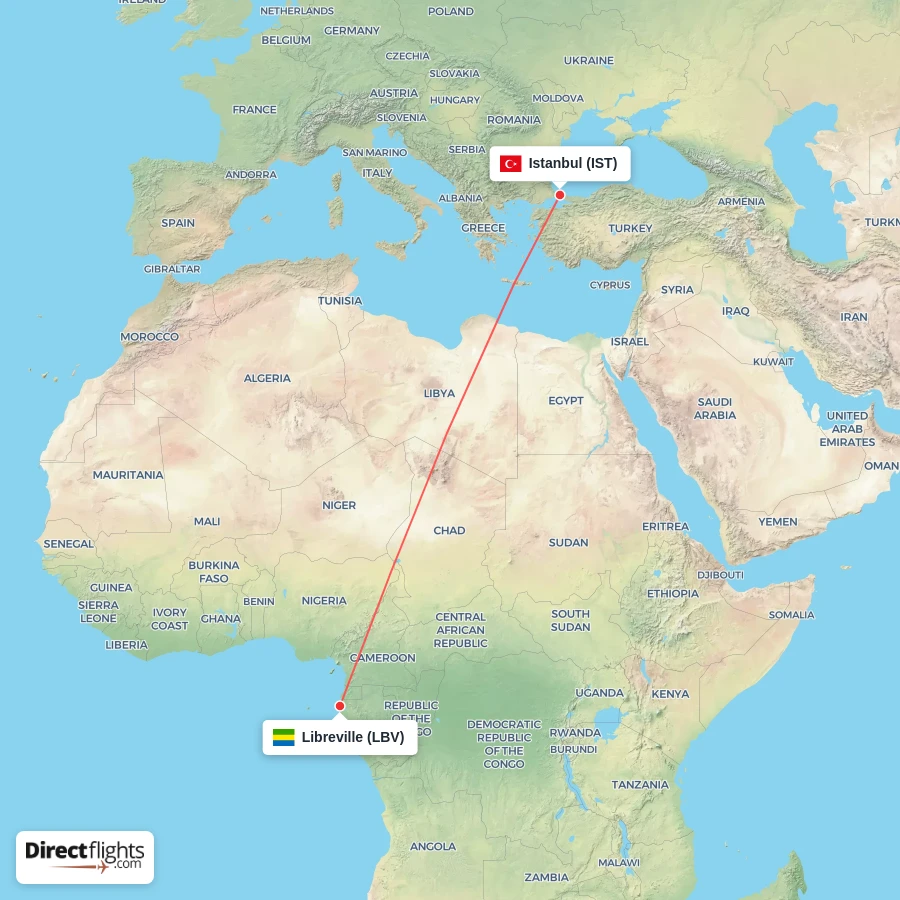 LBV - IST route map