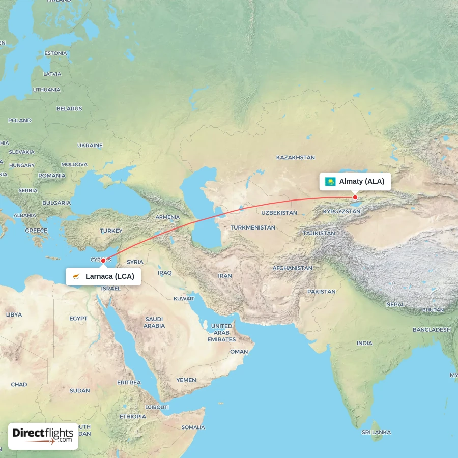 LCA - ALA route map