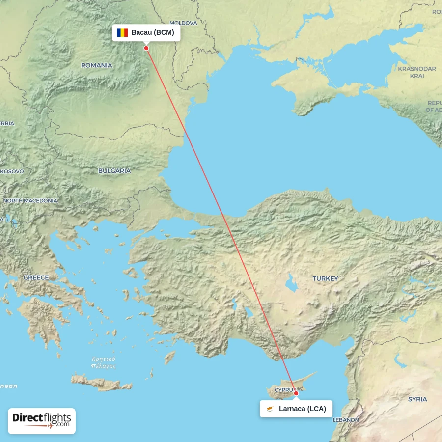 LCA - BCM route map